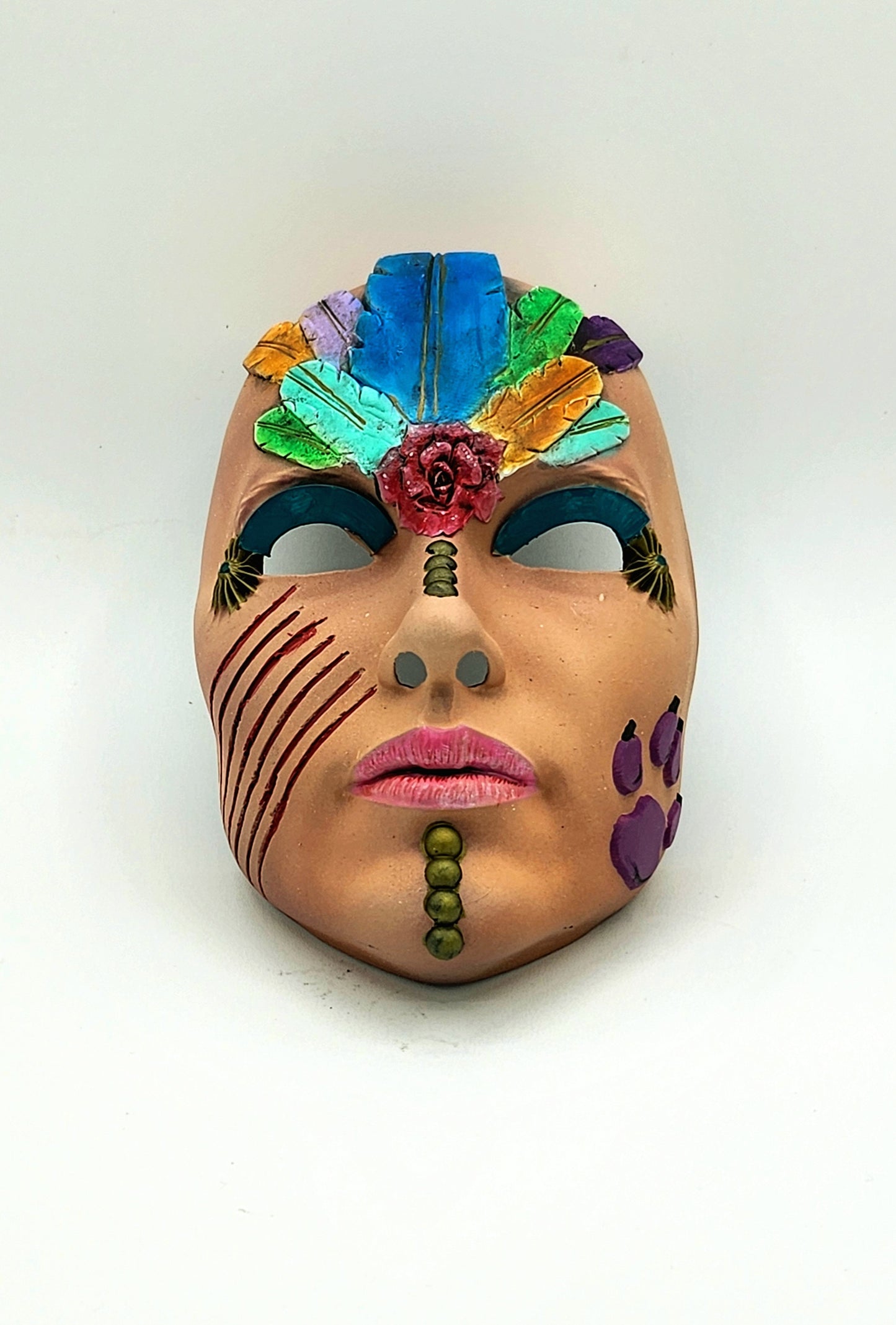 Aztec Feather Girl Mask