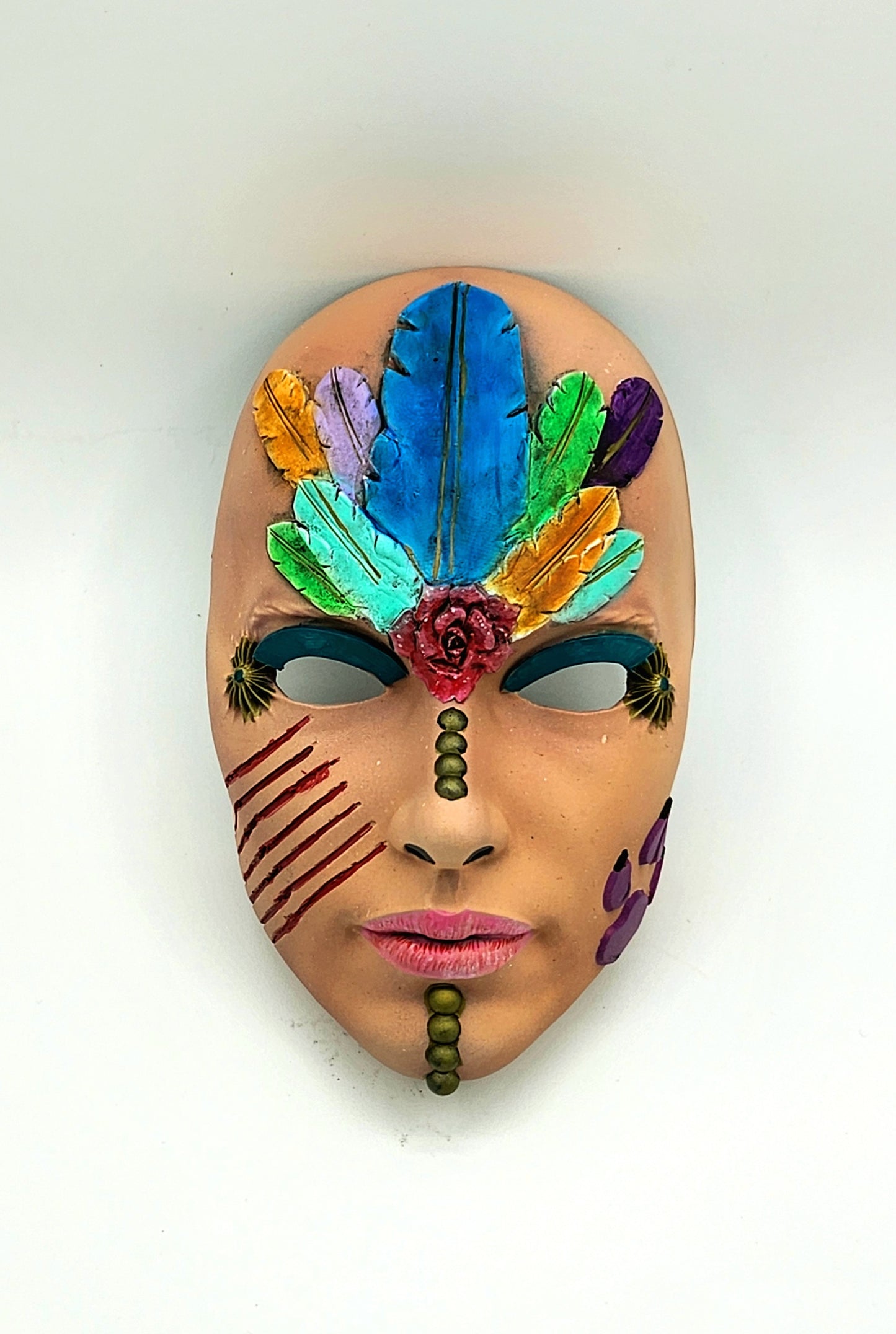 Aztec Feather Girl Mask