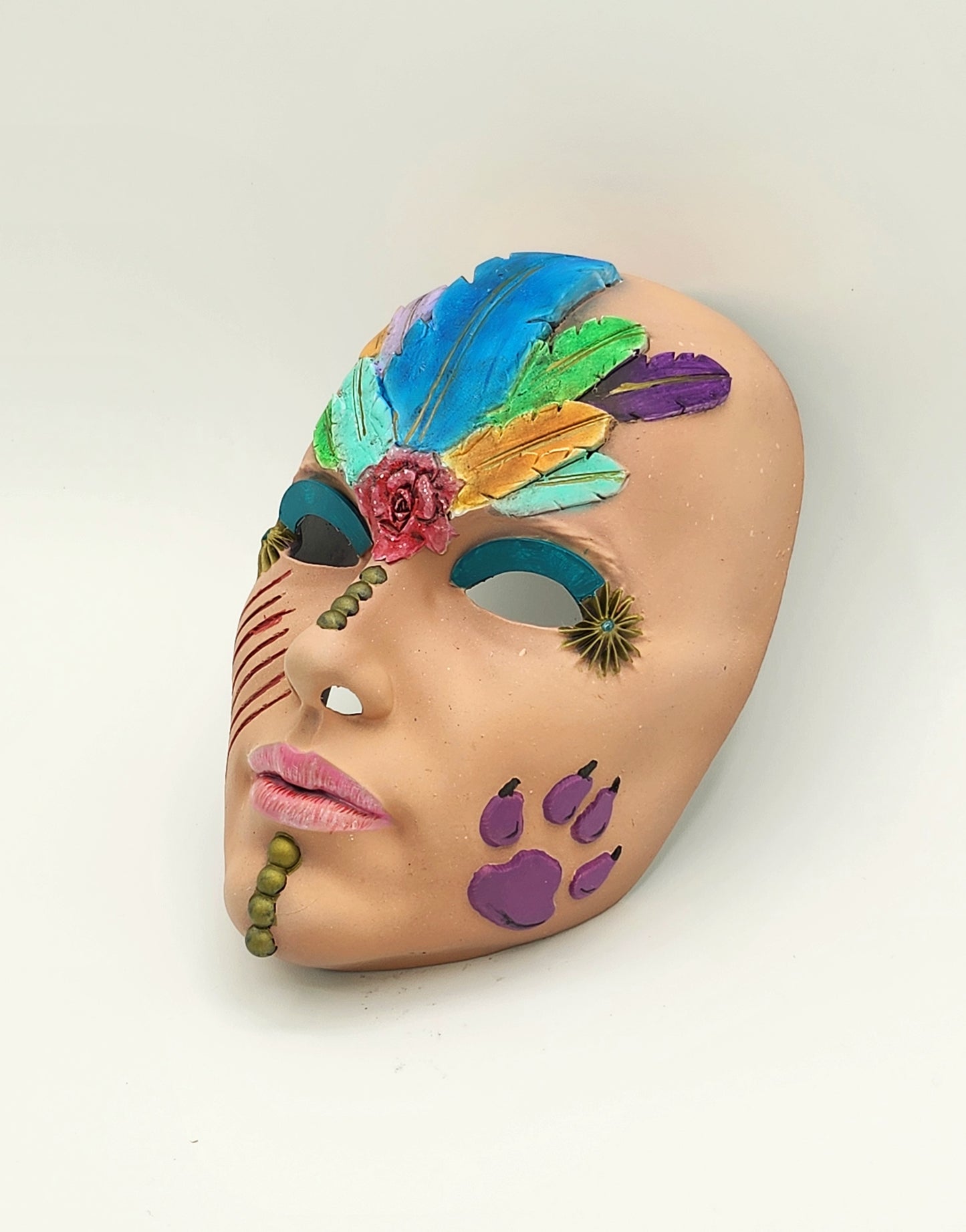 Aztec Feather Girl Mask