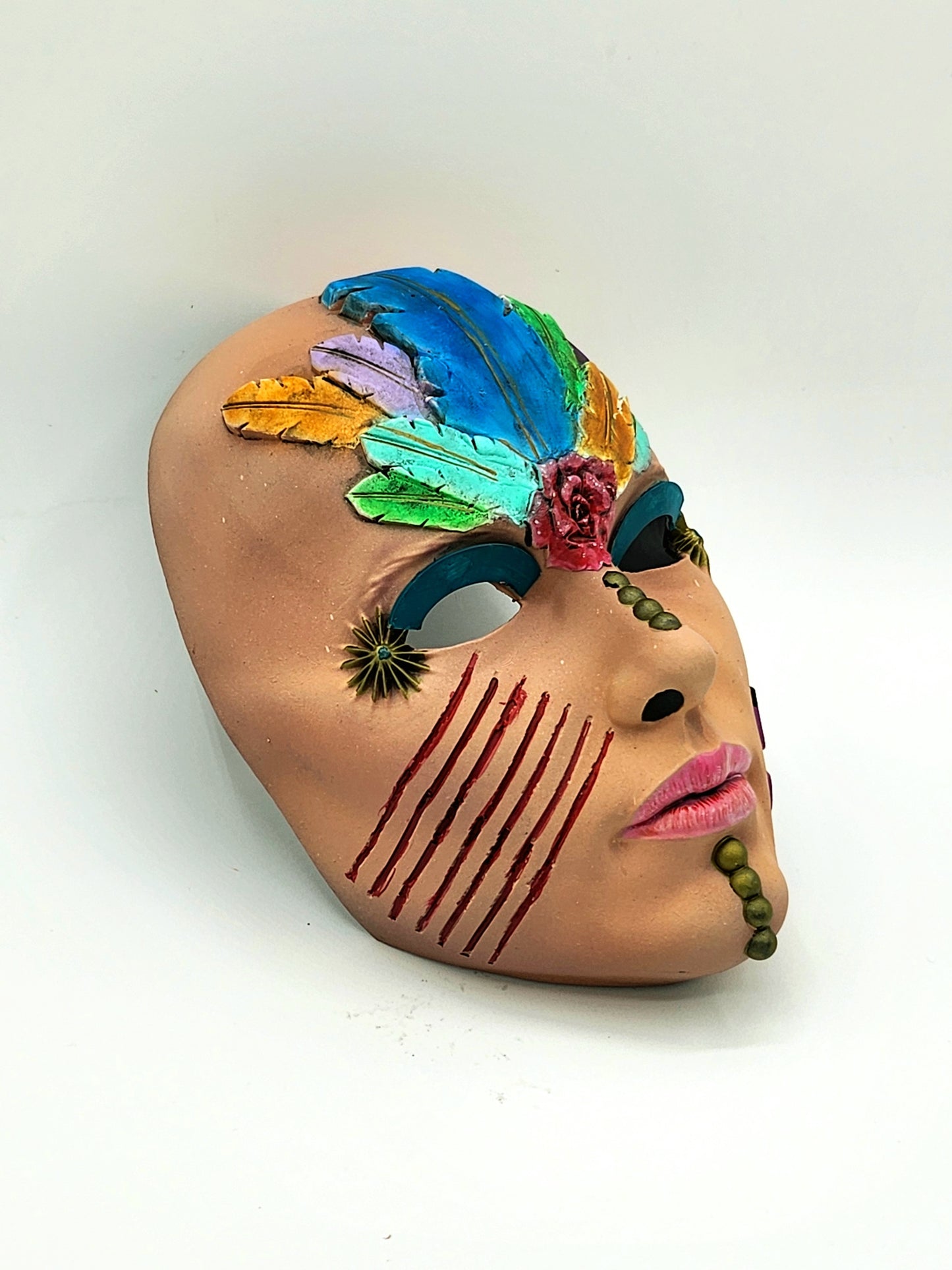 Aztec Feather Girl Mask