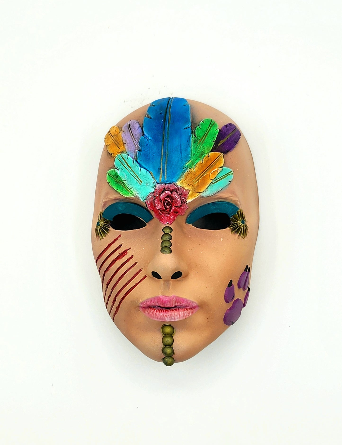 Aztec Feather Girl Mask